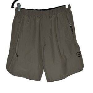 VIRUS performance athletic shorts olive green men's small